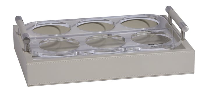 Marine Business Waves kunstleren beige Glazenhouder maat L
