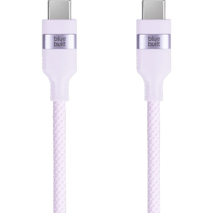 BlueBuilt Usb C naar Usb C Kabel 1,5m Nylon Lila