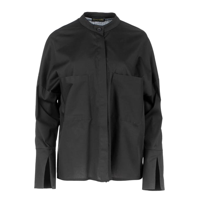 Zwart shirt met zakdetail