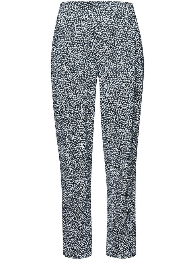 Enkellange bandplooibroek Karla Van Green Cotton blauw