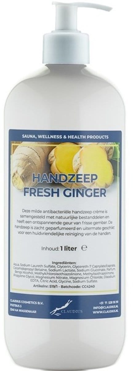 Handzeep Fresh Ginger 1 liter - met gratis pomp