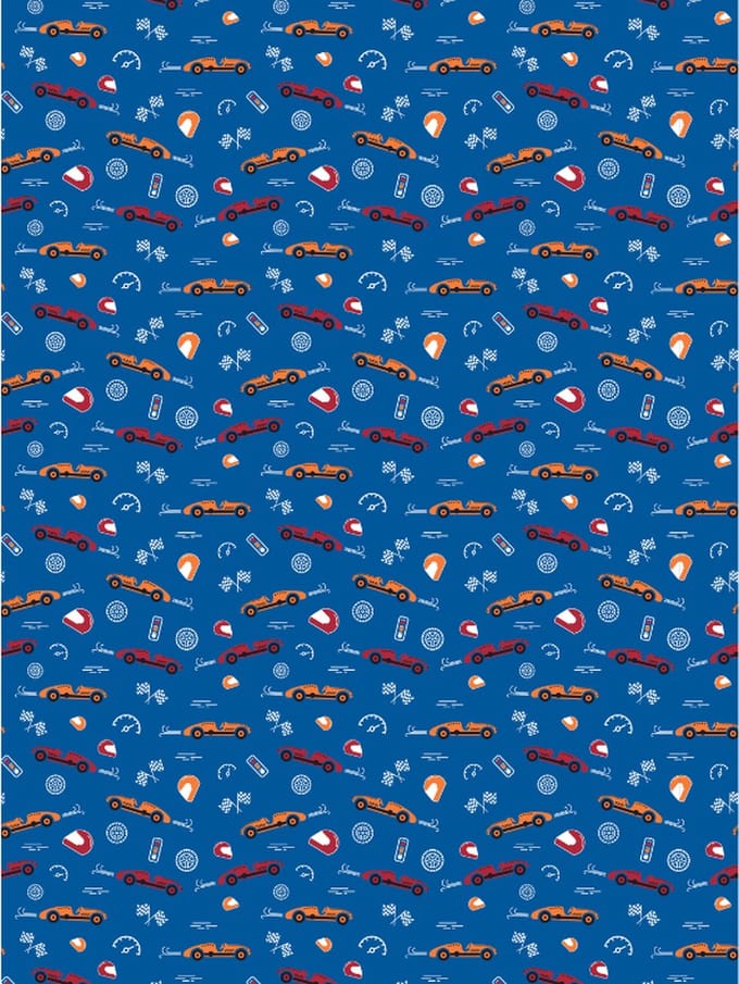 Decopatch papier Blauw Race auto Sportwagen
