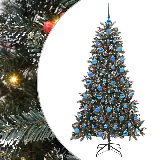 vidaXL - Kunstkerstboom - Groen - 180 - cm - PVC - en - Plastic - en - Staal
