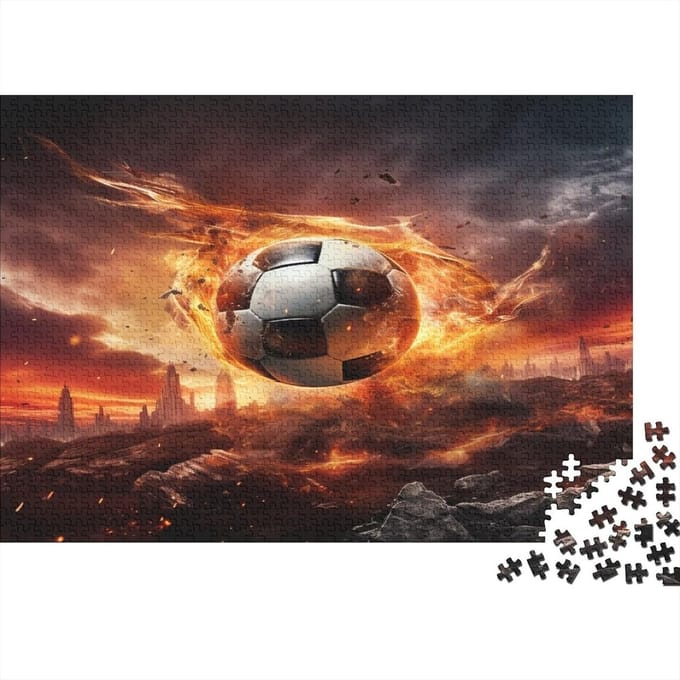 Voetbal Puzzel - Legpuzzel Volwassenen - Ontspanning Spel - Eigen Foto Design - 75 x 50 cm - null