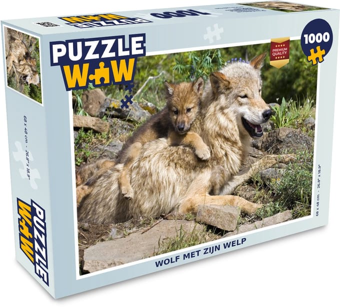 Puzzel Wolf - Welp - Dier - Legpuzzel - Puzzel 1000 stukjes volwassenen