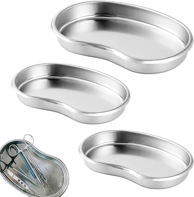 Stainless Steel Laboratorium Tray Set van 3 Stuks voor Tandheelkundige Tools en Opslag