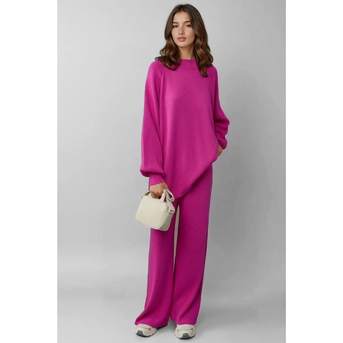 Losse Fit Trui & Broek Gebreid Co-ord Set