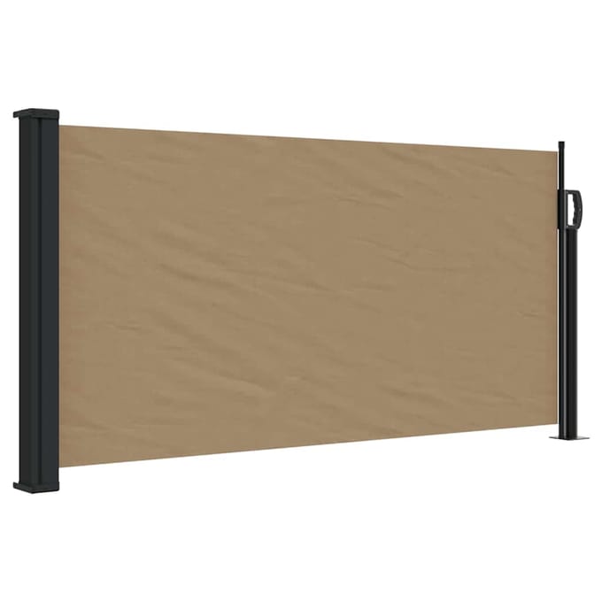 vidaXL - Windscherm - uittrekbaar - 100x500 - cm - taupe