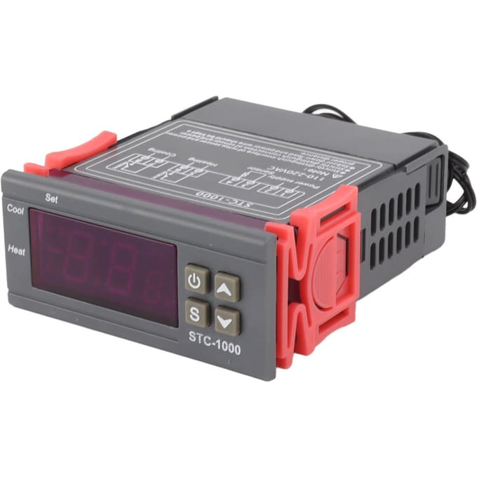Stc 1000 Thermostaatschakelaar Elektronisch Digitale Weergave Microcomputer Temperatuurregelaar Schakelaar Aquarium Broedmachine gray
