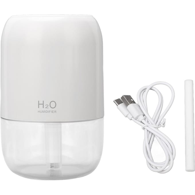 200ml Aromatherapie Diffuser Aroma Diffuser Aromatherapie Machine Nevel Luchtbevochtiger met 7 Kleurrijke white