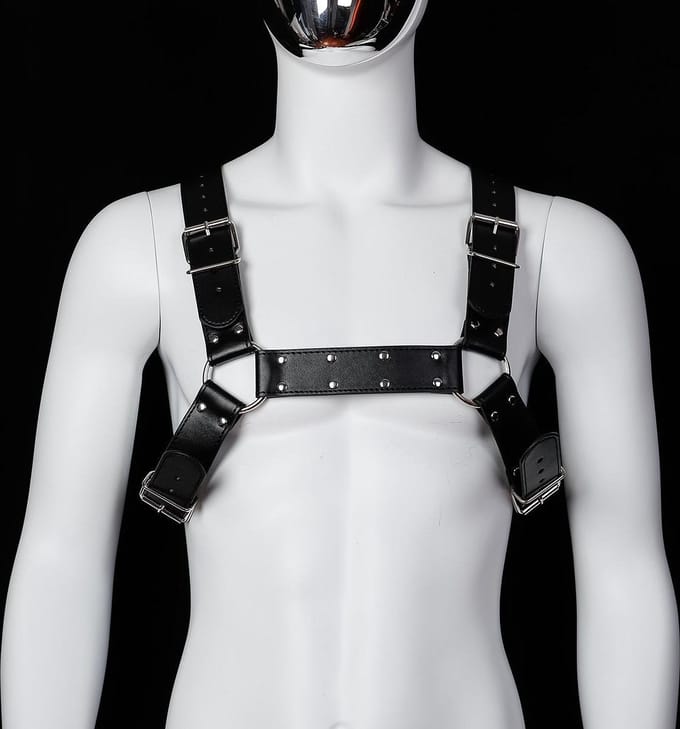 Banoch | Chest harness Rapheal - pu leren harnas voor man