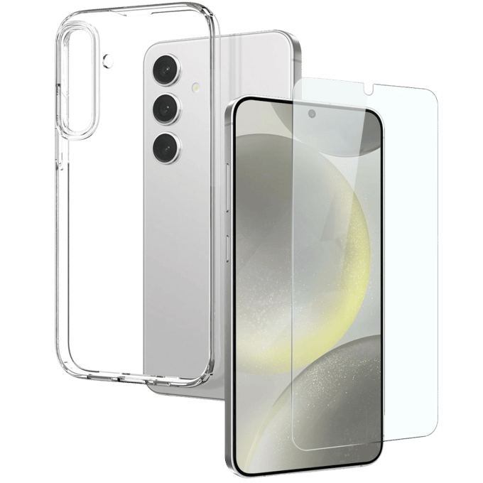 Northjo Samsung Galaxy S24 Plus Hoesje en Screenprotector Transparant