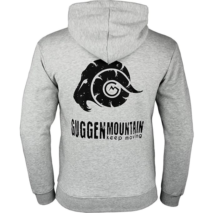 Heren Wandelhoodie H06 met Rits en Logo Lichtgrijs