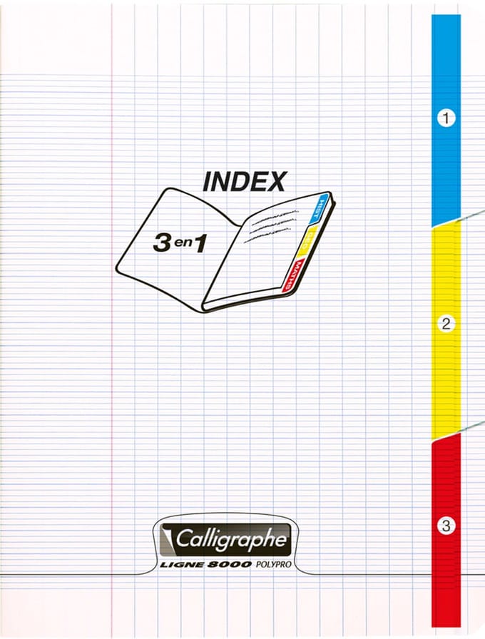 Schrijfcahier 3-ingangen 8000 PP, 170 x 220 mm