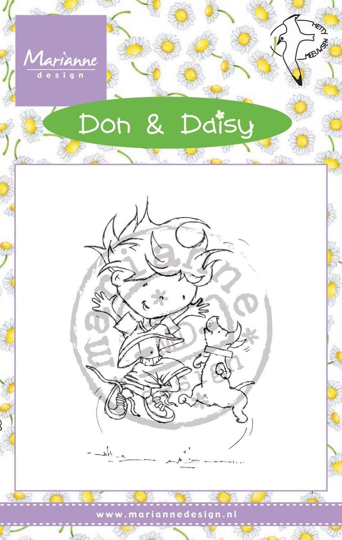 Marianne Design Stempel Don & daisys  Jumping with dog DDS3350