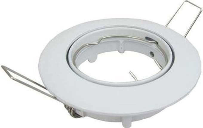 Spot Armatuur GU10 - GU10 Inbouwspot - Rond - Wit - Aluminium - Kantelbaar Ø82mm