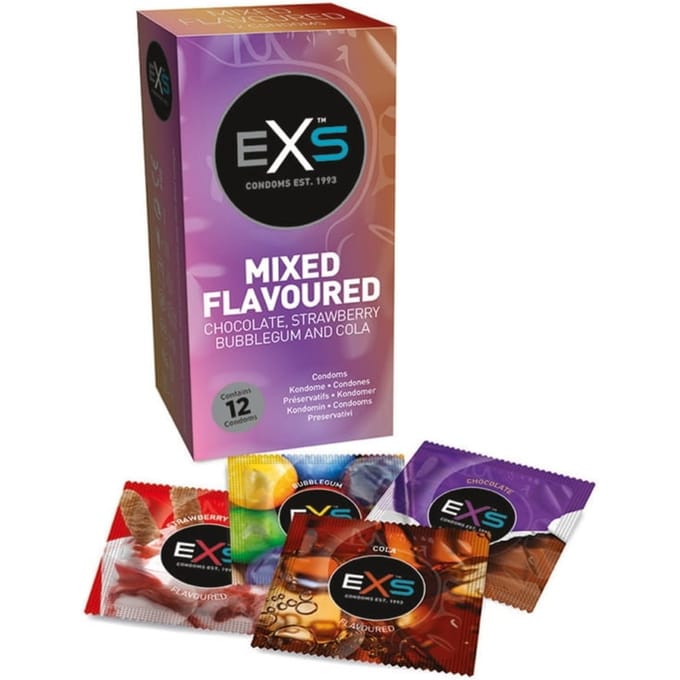 EXS Condooms – verschillende smaak condooms -12 stuks