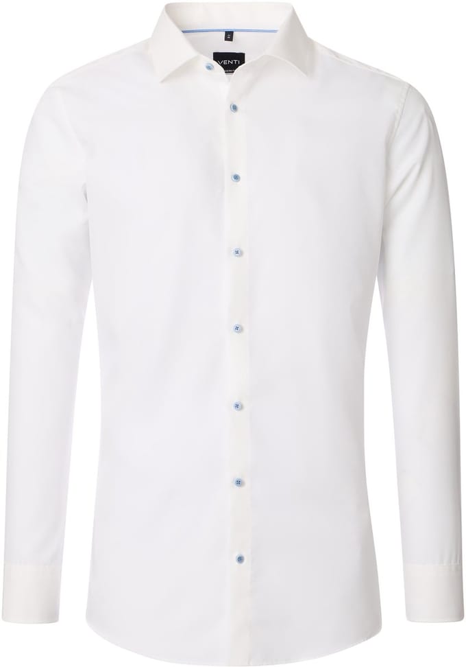 VENTI modern fit overhemd - popeline - - Strijkvrij - Boordmaat: 42