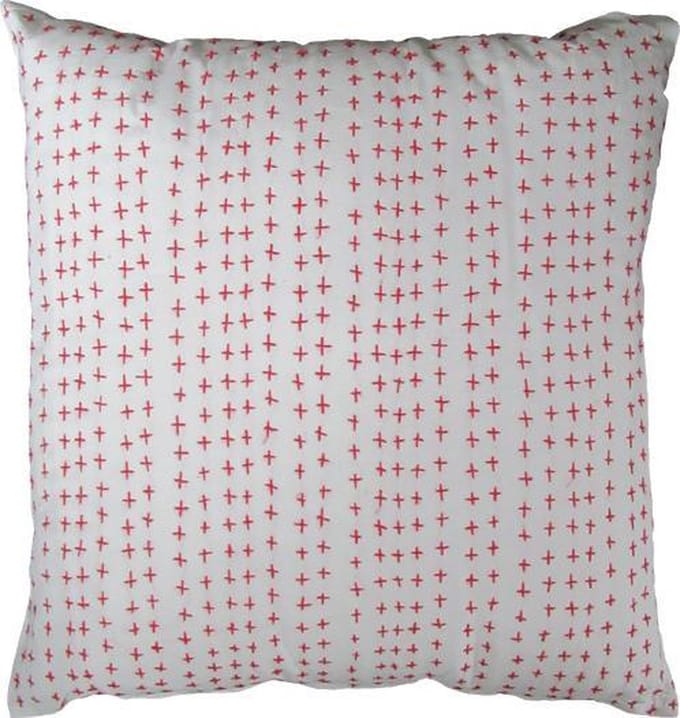 Yellow Charming Ashley Sierkussen - 50x50 cm - White/Red