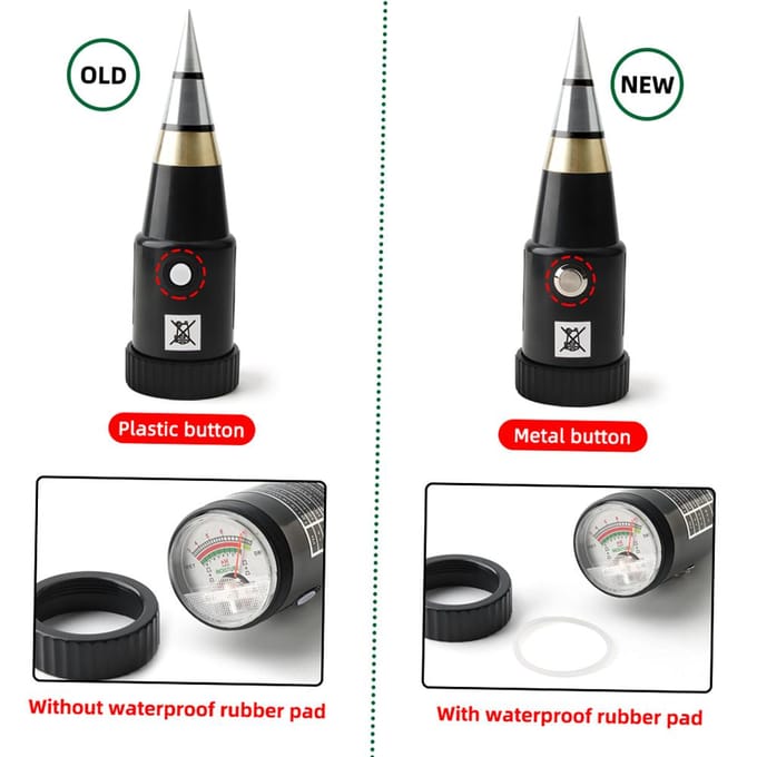 2 in 1 Bodem PH en Vochtmeter Pointer Bodem PH Tester Bodemvochtmeter met Waterdichte Pakking zwart