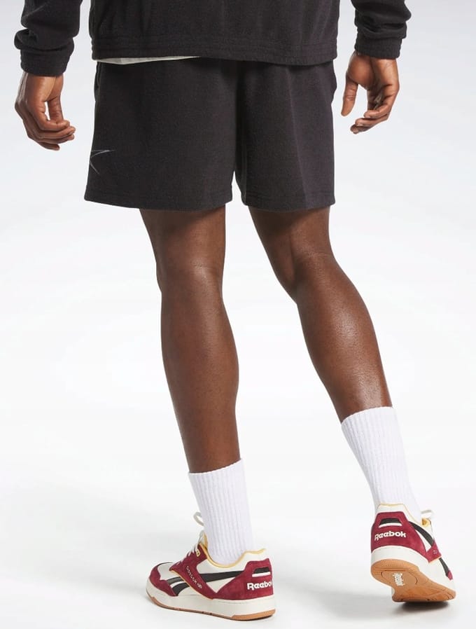 Reebok Serie - Zwarte Sweatshorts - XL - Polyester Rayon