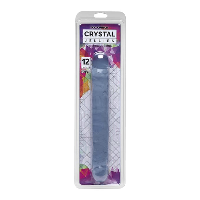 Doc Johnson Crystal Jellies dubbele dildo Jr. Double Dong transparant - 30,23 cm