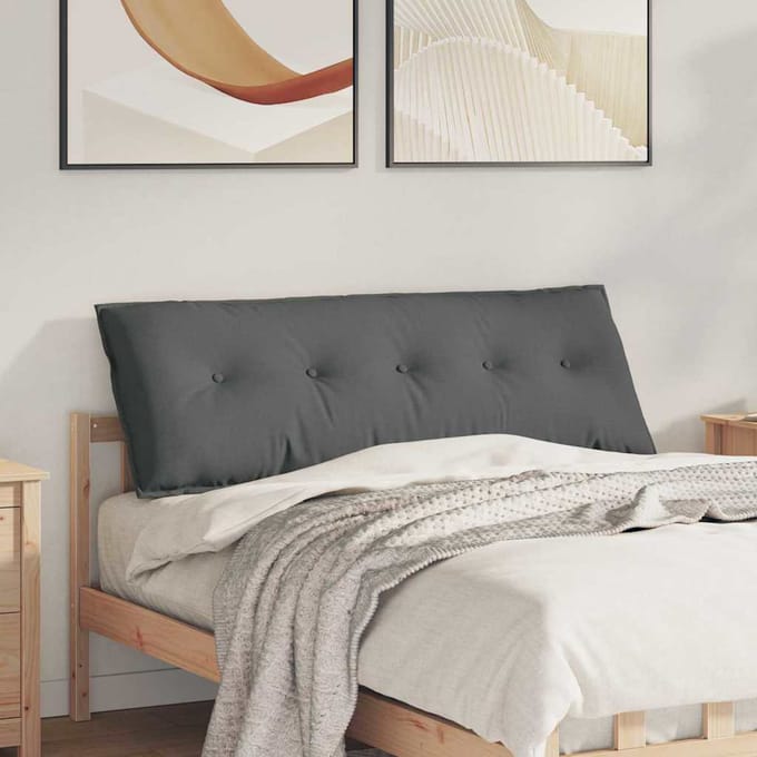 vidaXL - Rugkussen - Donkergrijs - 200 - x - 19 - x - 50 - cm - Stof