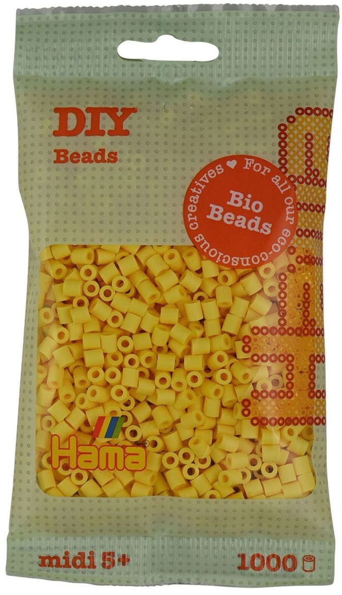 Hama Midi Bio Strijkkralen - Lichtgeel (103), 1000st.
