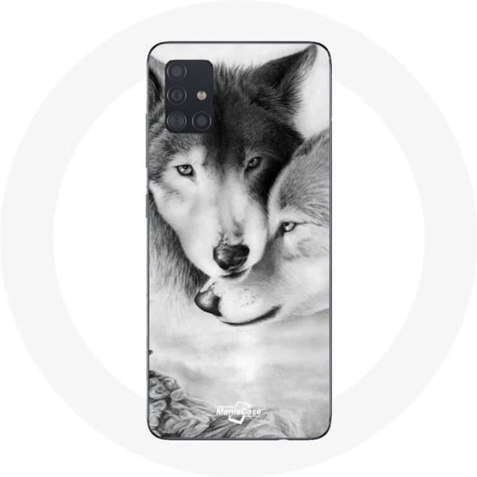 Samsung Galaxy A51 hoesje Wolf Duo dieren
