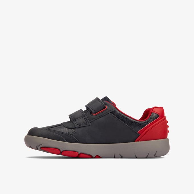 Rex Play K Marine/Rood Lea Schoenen