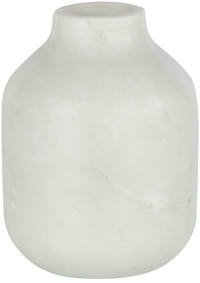 J-Line vaas Fles Marmer - steen - wit - large - Ø 11 cm