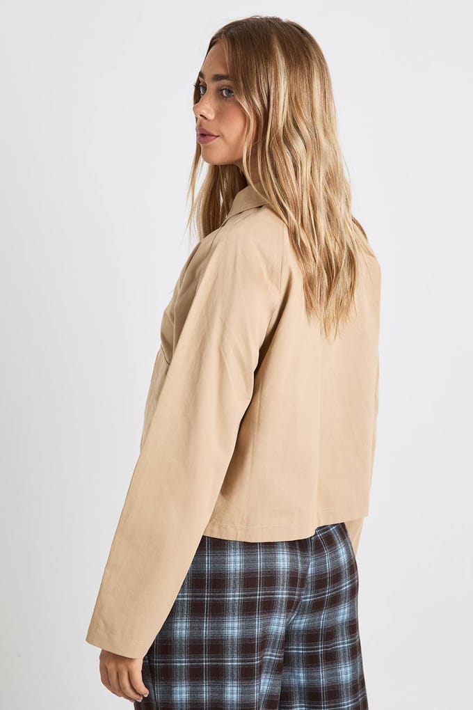 boohoo Dames Cropped Utility Jacket | Steen | Maat: 42