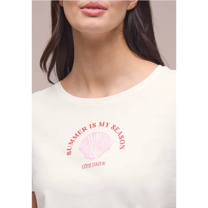 Shirt met schelpenprint
