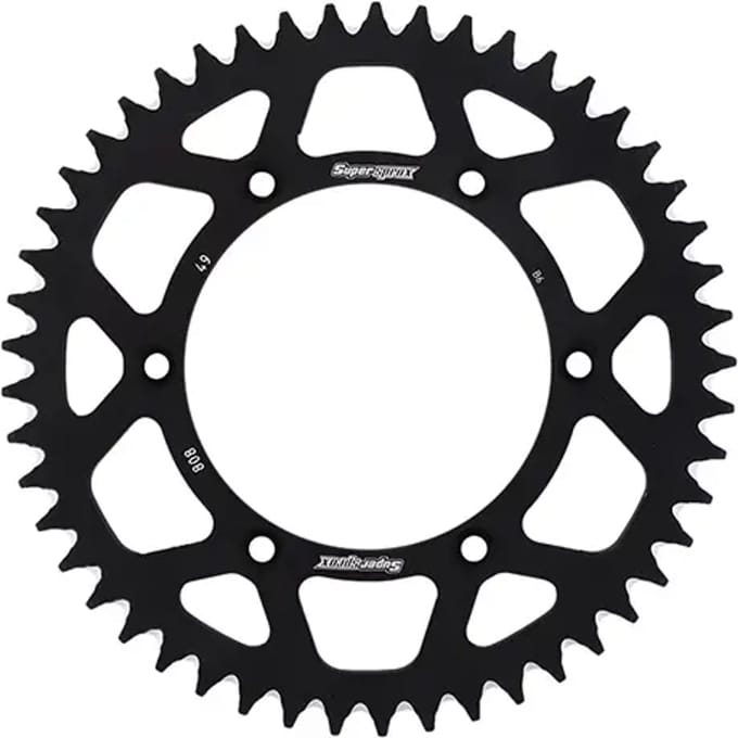 Aluminium motorfiets tandwieltje Supersprox RAL-808:49
