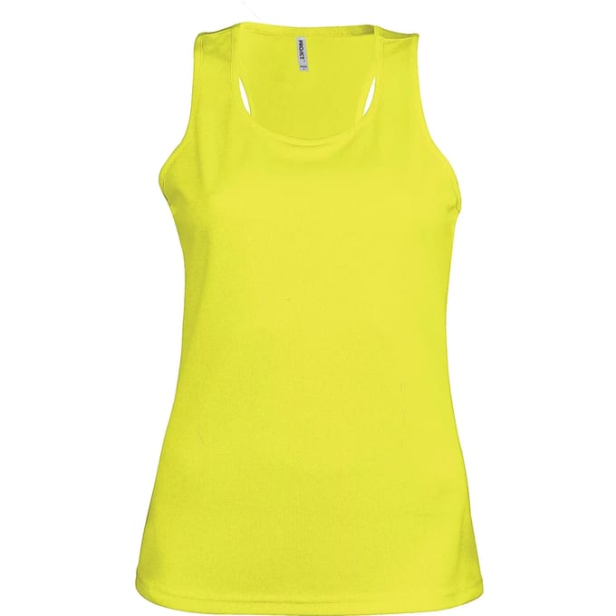 Damessporttop overhemd 'Proact' Fluorescent Geel - M