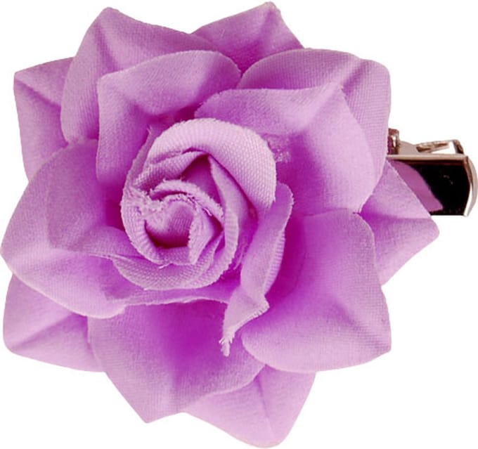 Haarclipje bloem lila - 5 cm
