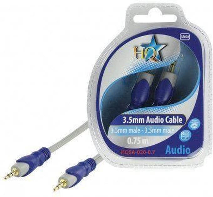 HQ SA-020-0.7 3.5mm Audio kabel male-male  0,75m