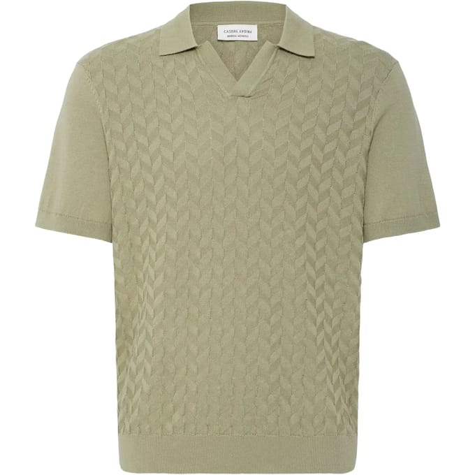 regular fit poloshirt met structuurpatroon model 'DYRVIK'