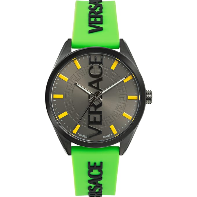 Versace V-Vertical VE3H00923 Horloge - Siliconen - Groen - Ø 42 mm
