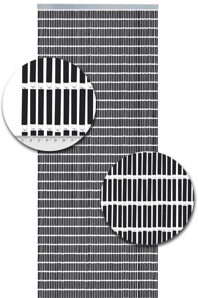 Vliegengordijn Hulzen Zwart - 90cm x 210cm