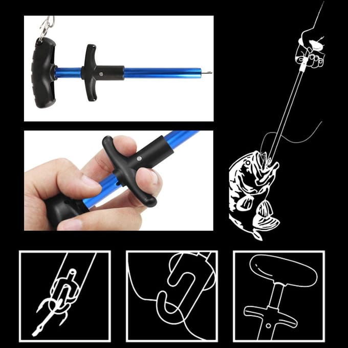 Handheld digitale visschaal uitknijpbare vishaakverwijderaar Fish Gripper Fishing Combo Kit blauw