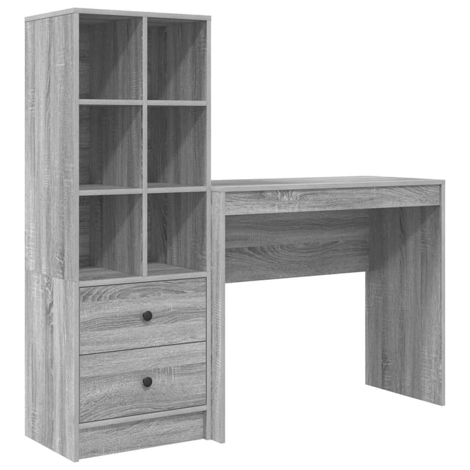 vidaXL - Bureau - Grijs - Sonoma - 135,5 - x - 40 - x - 127 - cm - 2 - st