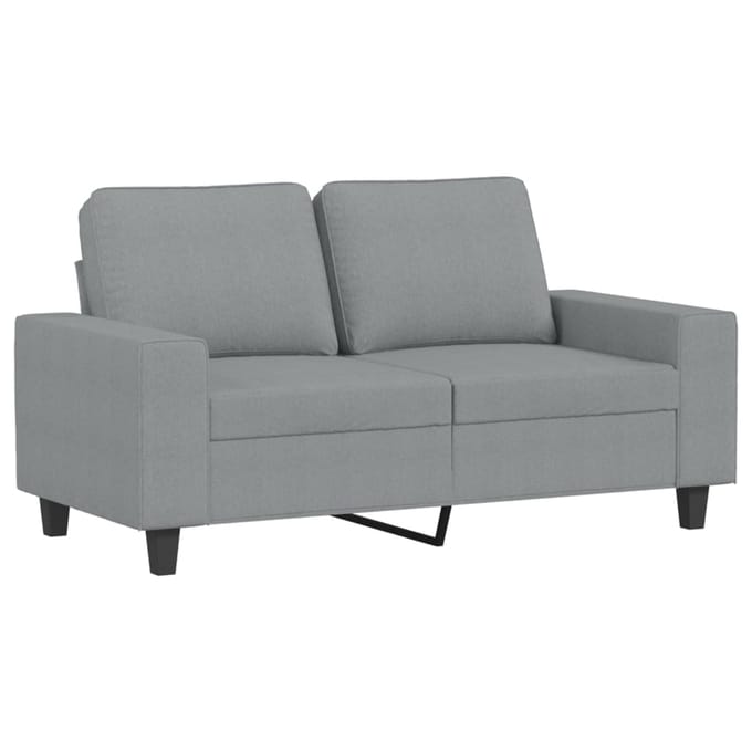 vidaXL - 2-delige - Loungeset - stof - lichtgrijs
