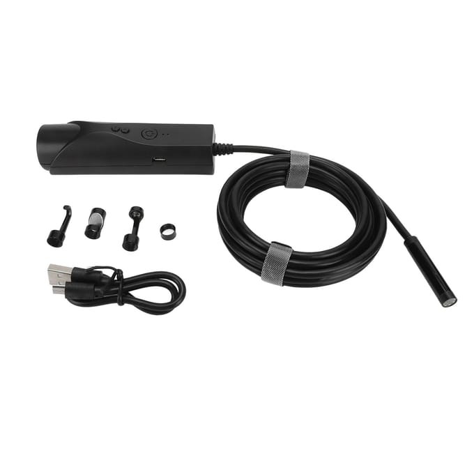 WiFi Borescoop 8mm Camera HD 1080P IP67 Waterdicht Draadloze Endoscoop Inspectiecamera met 6 LED's 5 M/16.40 FT black