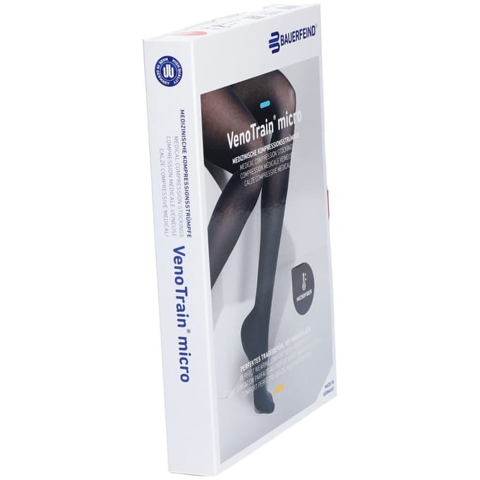 Bauerfeind® VenoTrain® Micro Ag C1 Normal Short | Caramel Medium Gesloten Teen Kant 1 Kousen