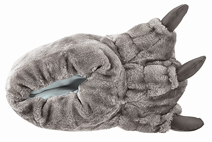 Nieuwigheid 3D Monster Feet-pantoffels voor kinderen - Grijs