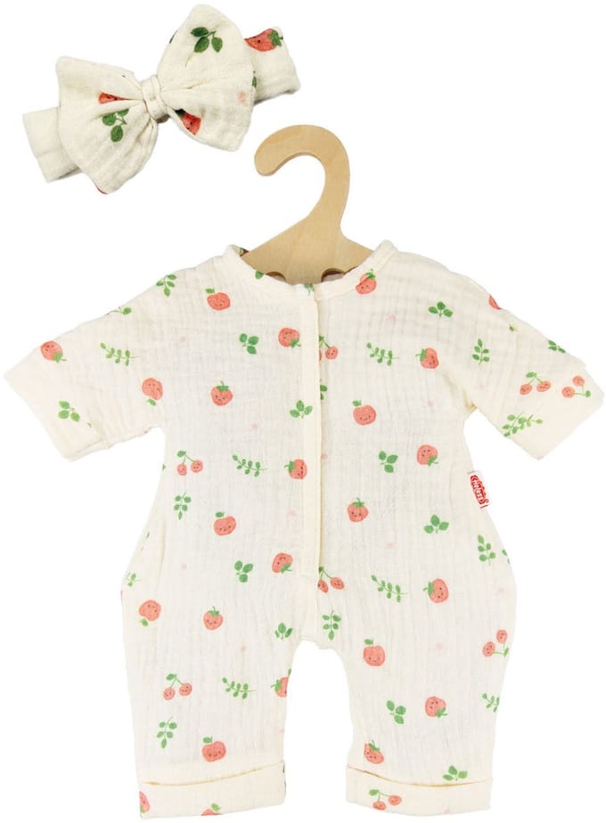 Heless poppenromper biologisch katoen fruitprint 28-35 cm speelgoed.