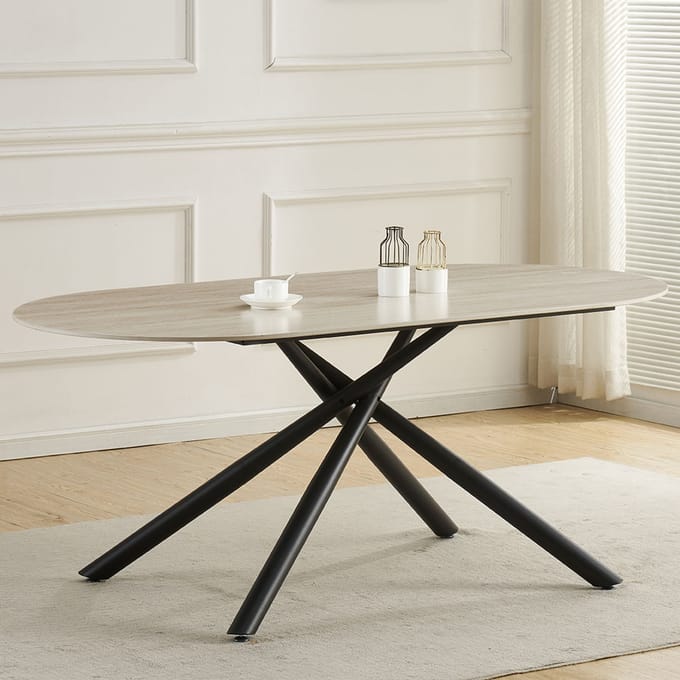 Milton & Oldbrook Eettafel 180 cm Mezdra Travertinlook