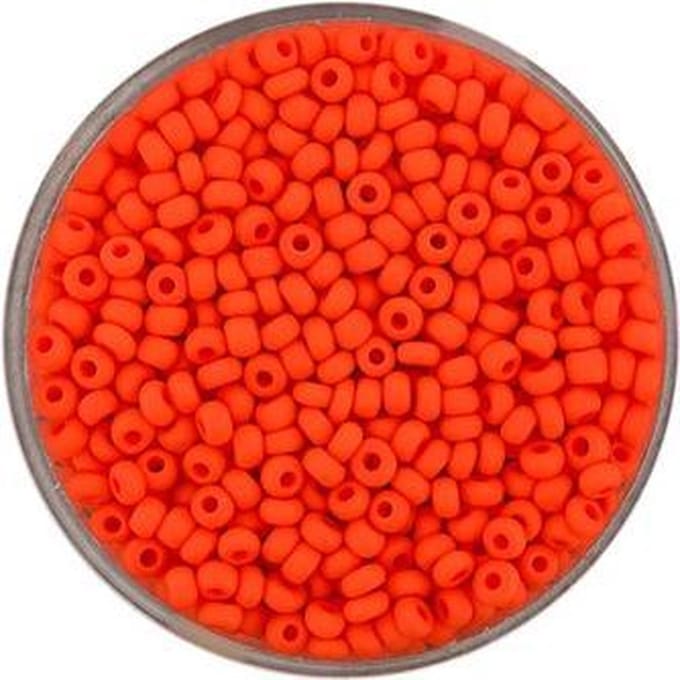 9388-4 Rocailles donkeroranje mat 2.6mm