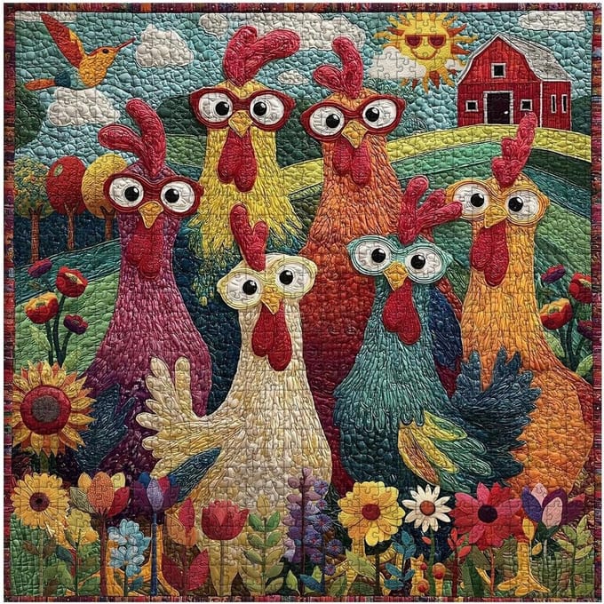 Grappige Kip Puzzel - Legpuzzel 1000 - Ontspanning Thuis - Boerderij Thema - 40x40cm